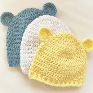 Baby hat, Bear hat, Baby bear, baby beanie, Newborn gift, baby girl, baby boy, new baby gift