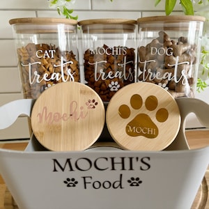 Etichette personalizzate per animali domestici, adesivi con nome per animali domestici, etichette per dolcetti per gatti, etichette per dolcetti per cani, etichette per alimenti per animali domestici