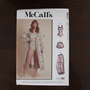 M8411 McCall&#39;s Misses Bodysuit, Robe, Shorts and Pants, New Sewing Pattern, Uncut Factory Fold P2