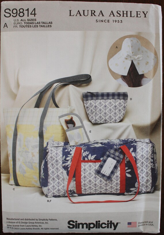 Laura Ashley Accessories Simplicity S9814 R11930 Hat Duffel Tote Cosmetic Case Eyeglass Case Luggage Tag New Uncut FF P17 Etsy