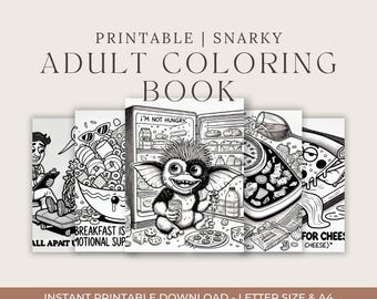 Snackcident: A Hilariously Snarky Coloring Book for Adults (Digital Download)