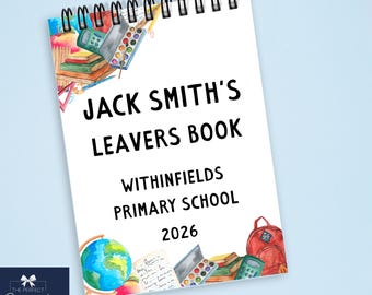 Personalised School Leavers Book | A6 School Leaver Gift | School Leaver 2026 | Personalised Yearbook | School Memory Book | Class of 2026