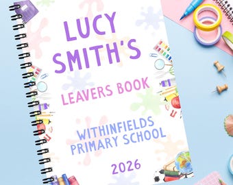 Personalised School Leavers Book | A5 Memory Yearbook (Class of 2026)