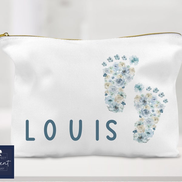Personalised Boys Nappy Pouch | Personalised Wipes Bag | Personalised Changing Bag | Baby Storage | Travel Bag | New Baby Gift | Nappy Bag