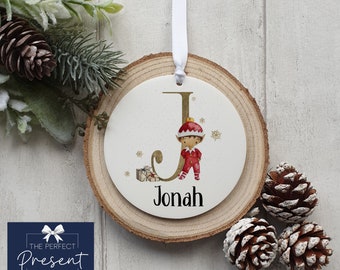 Personalised Elf Christmas Decoration | Children's Elf Decoration | Boy Elf | Girl Elf | Christmas Eve Box Filler | Kids Christmas Ornament
