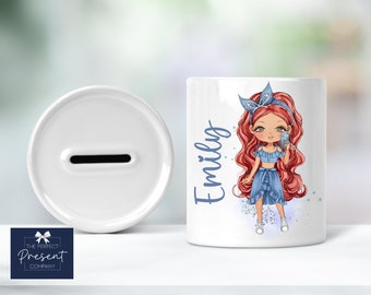 Personalisierte Mädchen Spardose | Ältere Mädchen Spardose | Geschenk für Mädchen | Teenager Geschenk für Mädchen Preteen Geschenk | Mode Mädchen | Geschenk für Tochter