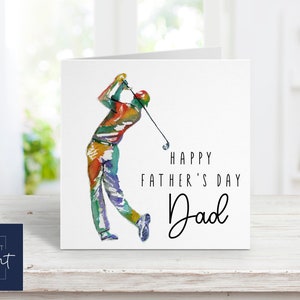 Tarjeta personalizada del Día del Padre / Tarjeta de Golf / Tarjeta del Día del Padre para papá / Tarjeta del Día del Padre para el abuelo / Tarjeta de golf para él / Tarjeta de golfista