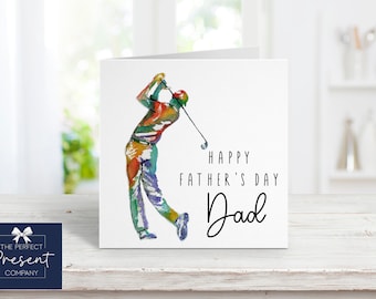 Personalised Father's Day Card | Golf Card | Father's Day Card for Dad | Father's Day Card for Grandad | Golf Card for Him | Golfer Card