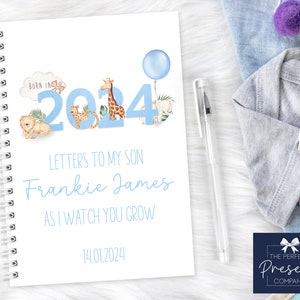 Cartas personalizadas para meu filho enquanto vejo você crescer | Cartas para o filho | Livro Cartas para o Meu Bebê | Mamã para ser presente | Presente de chá de bebê | menino