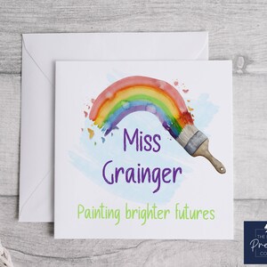 Personalised Teacher Card | Thank You Teacher Card | End Of Year Gift | End of Year 2021 | Teacher Card | Teaching Assistant Card