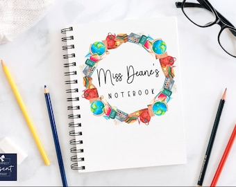 Personalisiertes Lehrer geschenk | Personalisiertes Lehrer notizbuch | Lehrer Dankeschön Geschenk | Lehrhelfer Geschenk | Jahresende Geschenk | Ende der Laufzeit