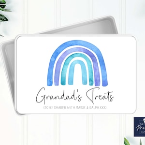 Personalised Treat Tin | Grandad&#39;s Xmas Gift | Personalised Gift from Grandchildren | Sweet Tin | Xmas Gift for Dad | Gift for Grandad