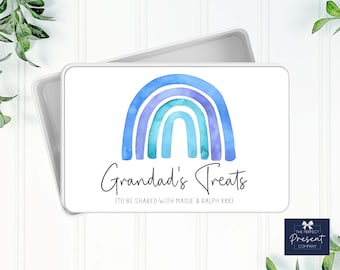 Lata de dulces personalizada / Regalo de Navidad para el abuelo / Regalo personalizado de los nietos / Lata de dulces / Regalo de Navidad para papá / Regalo para el abuelo
