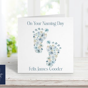 Personalisierte Jungen Namenskarte | Personalisierte Mädchen Namenskarte | Namenskarte baby | Karte zum Namenstag | An deinem Namenstag