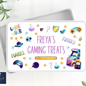 Personalisierte Gamer Aufbewahrungsdose, Gamer Leckerli Geschenk, Gamer Leckerli Aufbewahrung, Gaming Fan Geburtstag Geschenk, Gaming Legend Geschenk, Gamer Boy