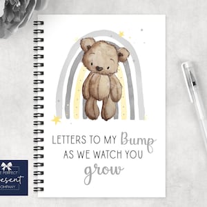 Cartas a mi libro de protuberancias / Nuevo cuaderno de bebé personalizado / Diario de embarazo / Notas de embarazo / Regalo para que mamá sea / Regalo de baby shower