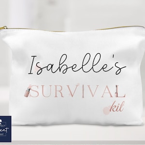 Personalised Cosmetics Bag | Personalised Make Up Bag | Make Up Gift | Gift for Teenage Girl |  Stocking Filler | Make Up Survival Kit