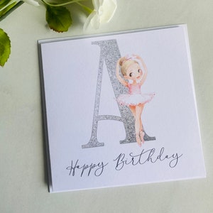 Personalised Ballerina Birthday card