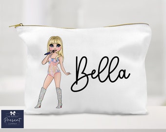 Personalised Cosmetics Bag | Personalised Make Up Bag | Make Up Gift | Gift for Teenage Girl | Popstar Birthday Gift | Girls Toiletry Bag
