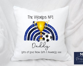 Personalised Football Cushion | Personalised Gift for Him | Personalised Football Gift | Cushion for Dad | Cushion for Grandad | Football