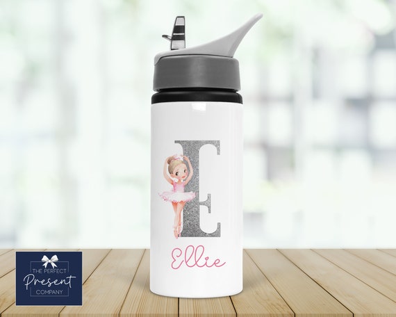 Personalised Ballerina Bottle Ballet Water Bottle Ballerina Drinks Bottle  Girls Bottle School Drinks Bottle Gift for Ballerina 