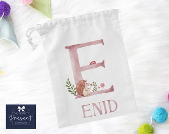 Personalised Baby Bag | Woodland Animal | Baby Girl Gift | Christening Gift | Baptism Gift | Naming Day | First Outfit | Newborn Keepsake