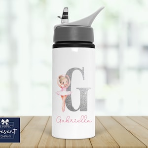 Personalised Ballerina Bottle | Ballet Water Bottle | Ballerina Drinks Bottle | Girls Bottle | School Drinks Bottle | Gift for Ballerina