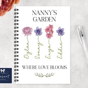 Cuaderno personalizado / Ideas para regalos para el Día de la Madre / Cuaderno para mamá / Cuaderno para la abuela / Regalo de nietos / Regalo de niños