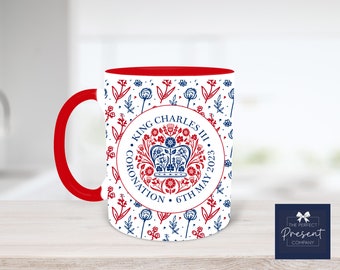 King Charles III Coronation Day Mug | Coronation Mug | Official Emblem Coronation Mug | Coronation Day Keepsake | King Coronation 2023