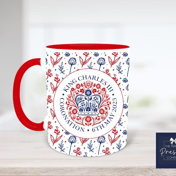 Taza del día de la coronación del rey Carlos III / Taza de la coronación / Taza de la coronación del emblema oficial / Recuerdo del día de la coronación / Coronación del rey 2023