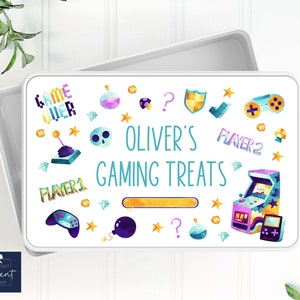 Personalisierte Gamer Aufbewahrungsdose, Gamer Leckerli Geschenk, Gamer Leckerli Aufbewahrung, Gaming Fan Geburtstag Geschenk, Gaming Legend Geschenk, Gamer Boy