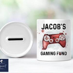 Personalised Gamer Money Box | Gaming Fund Money Box | Boys Gamer Savings | Boys Money Box | Birthday Gift for Gamer | Boys Birthday Gift