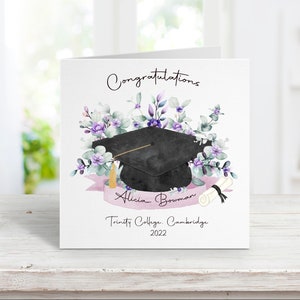 carte de fin d’études personnalisée | carte de fin d’études | Remise des diplômes 2022 | Félicitations Carte de fin d’études | | de cadeaux de fin d’études Carte de fin d’études pour filles