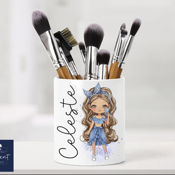 Personalised Make Up Storage | Cosmetics Gift | Make Up Brush Holder | Make Up Gift |  Gift for Teenage Girl | Dressing Table Storage