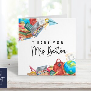 Tarjeta de agradecimiento personalizada para el maestro / Tarjeta de asistente de enseñanza / Tarjeta de maestro de agradecimiento / Apreciación del maestro / Fin de año / Clase de 2022