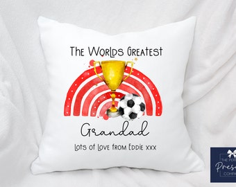 Personalised Football Cushion | Personalised Football Christmas Gift | Football Christmas Gift | Cushion for Dad | Cushion for Grandad