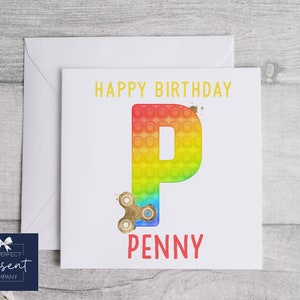 Children&#39;s Personalised Birthday Card | Children&#39;s Birthday Card |Pop It Fidget Birthday | Fidget Toy Card | Boys Birthday | Girls Birthday