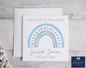 Personalised New Baby Card | New Baby Boy Card | Baby Girl Card | New Baby Card | Newborn Baby Card | Welcome to the World Card