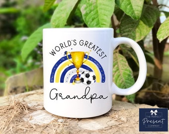 Personalised Football Mug | Personalised Father's Day Gift | Personalised Leeds United Gift | Leeds Mug | Football Gift | Football Coaster