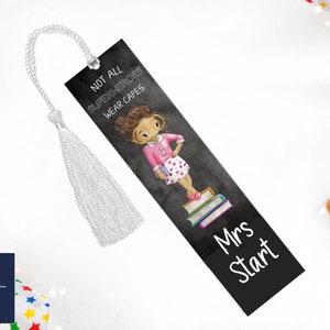 Personalised Teacher Bookmark | Personalised Bookmark | Personalised Teacher Gift | Pre School Gift | Nursery Gift