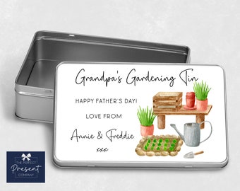 Personalise Seed Tin | Gardening Gift | Personalised Gardening Tin | Personalised Gift for Gardener | Gardening Tin | Fathers Day Gift