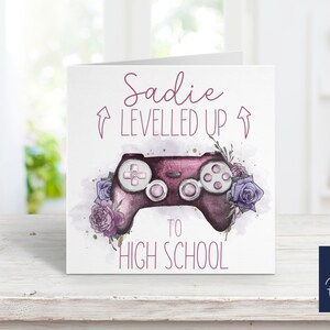 Tarjeta de jugador personalizada / Tarjeta de abandono de la escuela / Nueva tarjeta escolar / Nivelada hasta la escuela secundaria / Tarjeta del año 6 / Clase de 2024 / Tarjeta de la escuela secundaria