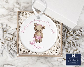 Presente personalizado para florista | Enfeite para florista | ThankYou Flower Girl | Lembrança para florista | Proposta para florista | Teddy para florista