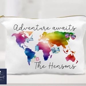 Personalised Family Travel Pouch | Personalised Family Passport Pouch | Travel Documents Bag | Family Travel Bag | Travel Accessory