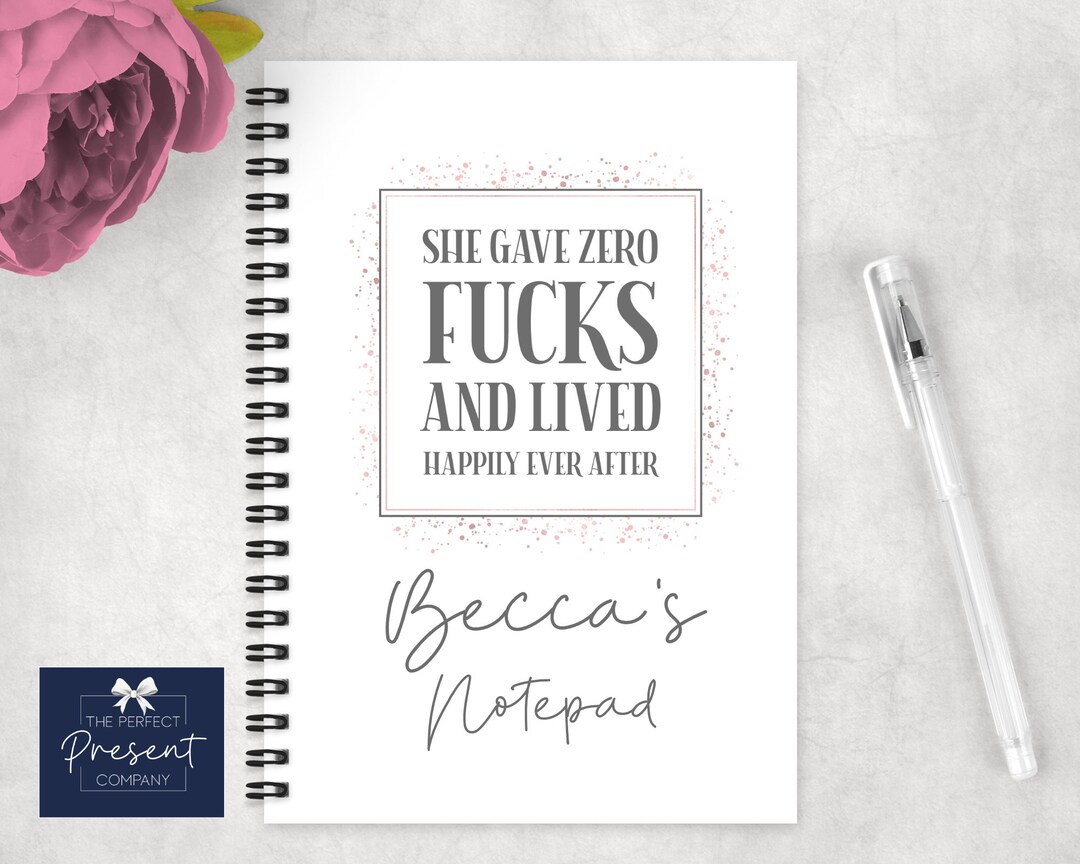 Personalised Sweary Notebook A5 Profanity Notebook Personalised Rude