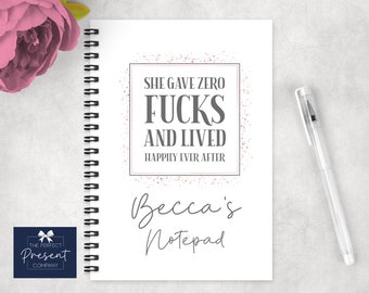 Personalised Sweary Notebook | A5 Profanity Notebook | Personalised Rude Gift | Swear Stationary | Offensive Gift | Funny Notebook