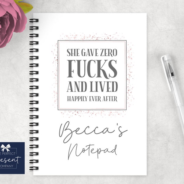Personalised Sweary Notebook | A5 Profanity Notebook | Personalised Rude Gift | Swear Stationary | Offensive Gift | Funny Notebook