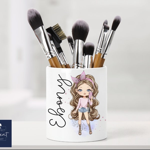 Personalised Make Up Storage | Cosmetics Gift | Make Up Brush Holder | Make Up Gift | Gift for Teenage Girl | Girls birthday Gift