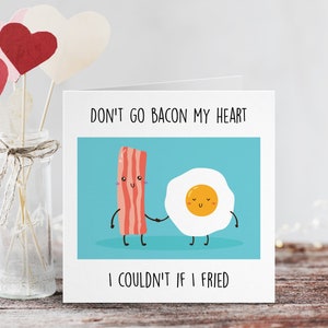 Personalised Valentines Card | Bacon & Egg Pizza Valentines Card | Food Valentines Card | Valentines Card for Him | Valentines Card For Her