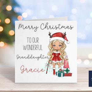 Tarjeta de Navidad personalizada / Tarjeta de Navidad de niña adolescente / Tarjeta de Navidad de nieta adolescente / Tarjeta de Navidad personalizada para niñas / Tarjeta de Navidad para hijas
